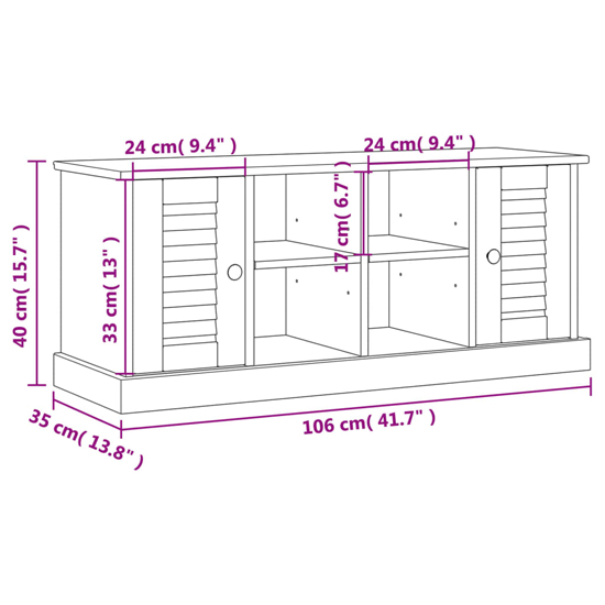 Vega Pinewood Shoe Storage Bench With 2 Doors In White