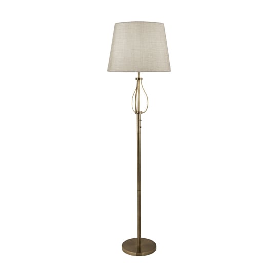 Product photograph of Vegas 1 Light Floor Lamp In Antique Brass from Furniture in Fashion