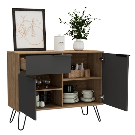 Veritate Wooden Sideboard In Bleached Oak And Grey_2