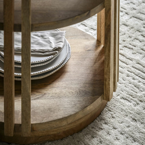 Vejle Mango Wood Dining Table Round In Natural