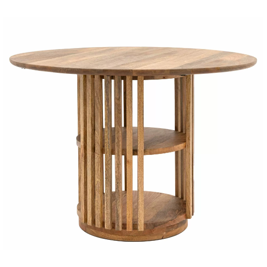 Vejle Mango Wood Dining Table Round In Natural