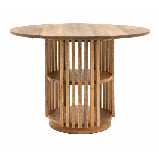 Vejle Mango Wood Dining Table Round In Natural