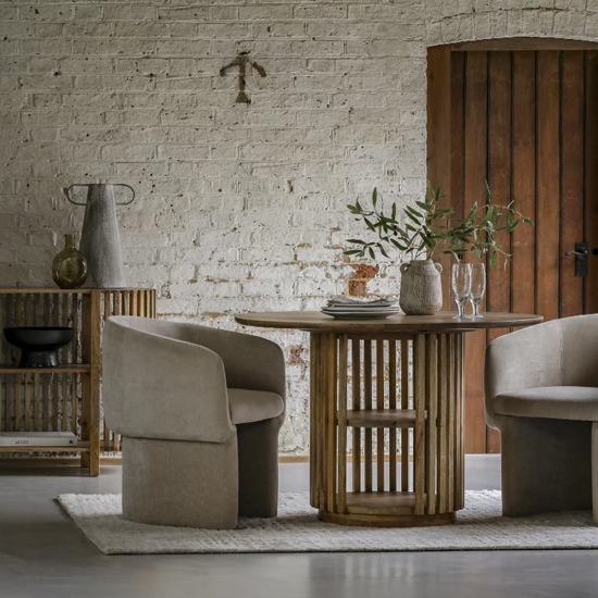 Vejle Mango Wood Dining Table Round In Natural