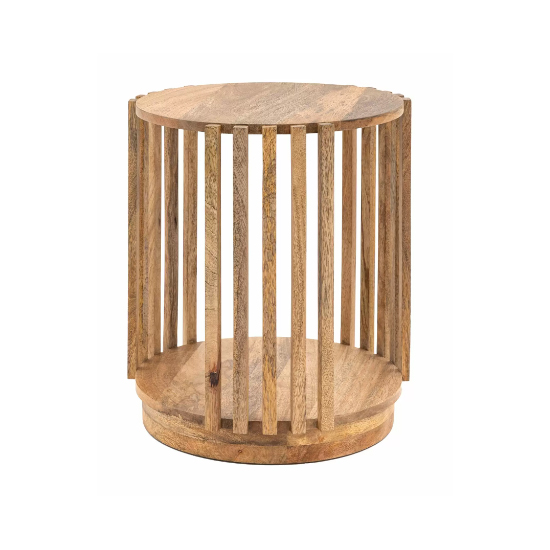 Vejle Mango Wood Side Table Round In Natural