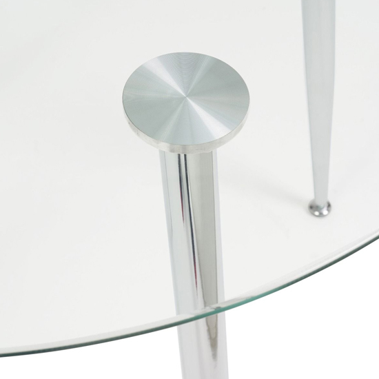 Carilena Round Glass Dining Table In Clear With Chrome Legs_3