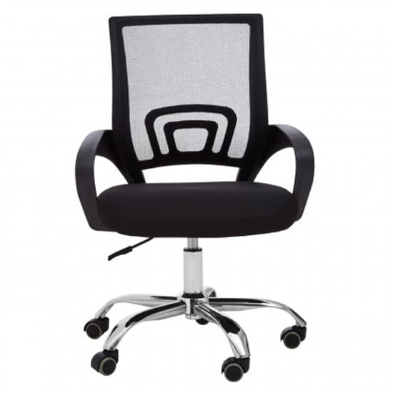 Velika Home And Office Chair With Armrest In Black_2
