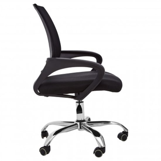 Velika Home And Office Chair With Armrest In Black_3
