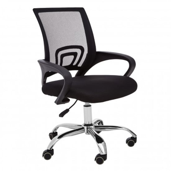 Velika Home And Office Chair With Armrest In Black