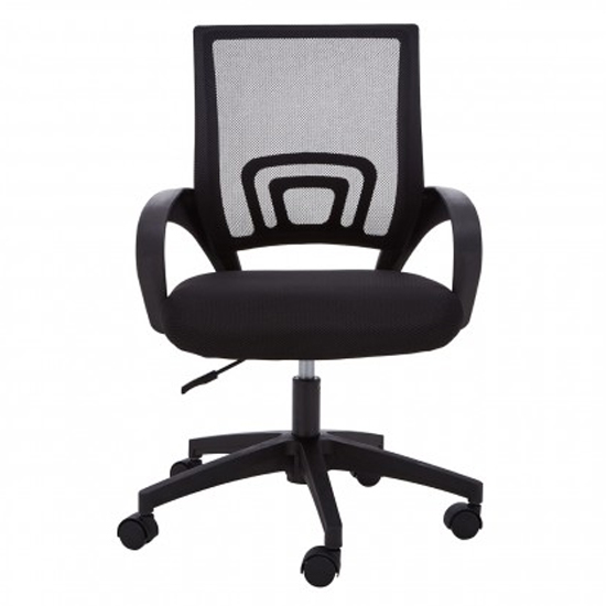 Velika Home And Office Chair In Black With Armrest_2