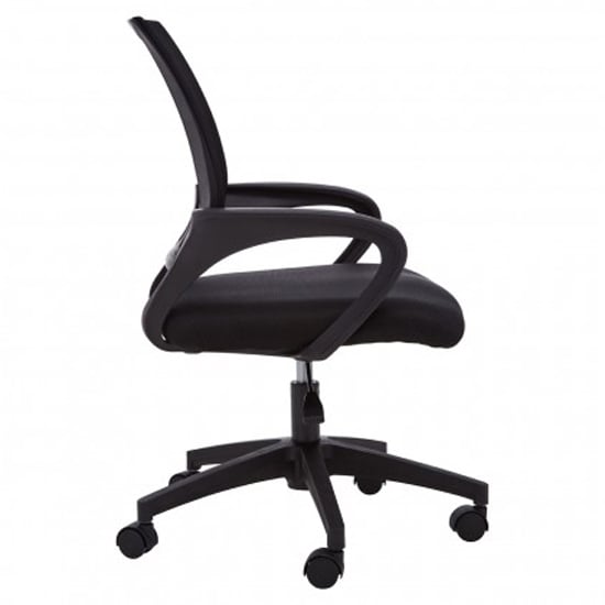 Velika Home And Office Chair In Black With Armrest_3