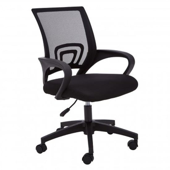 Product photograph of Velika Home And Office Chair In Black With Armrest from Furniture in Fashion