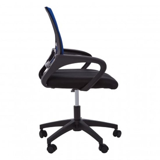 Velika Home And Office Chair In Blue With Armrest_3