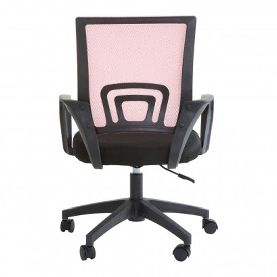 Velika Home And Office Chair In Pink With Black Armrest_4