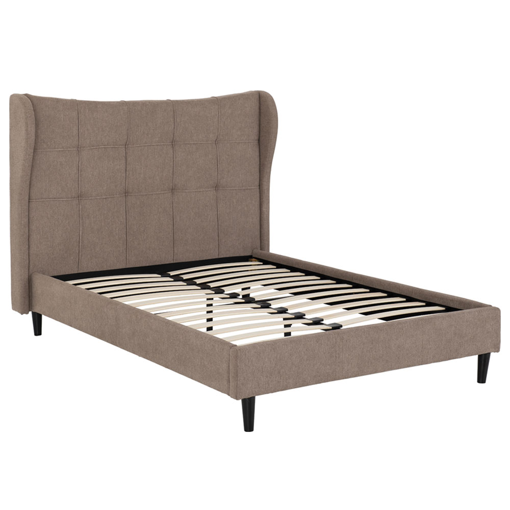 Velora Fabric Double Bed in Brown
