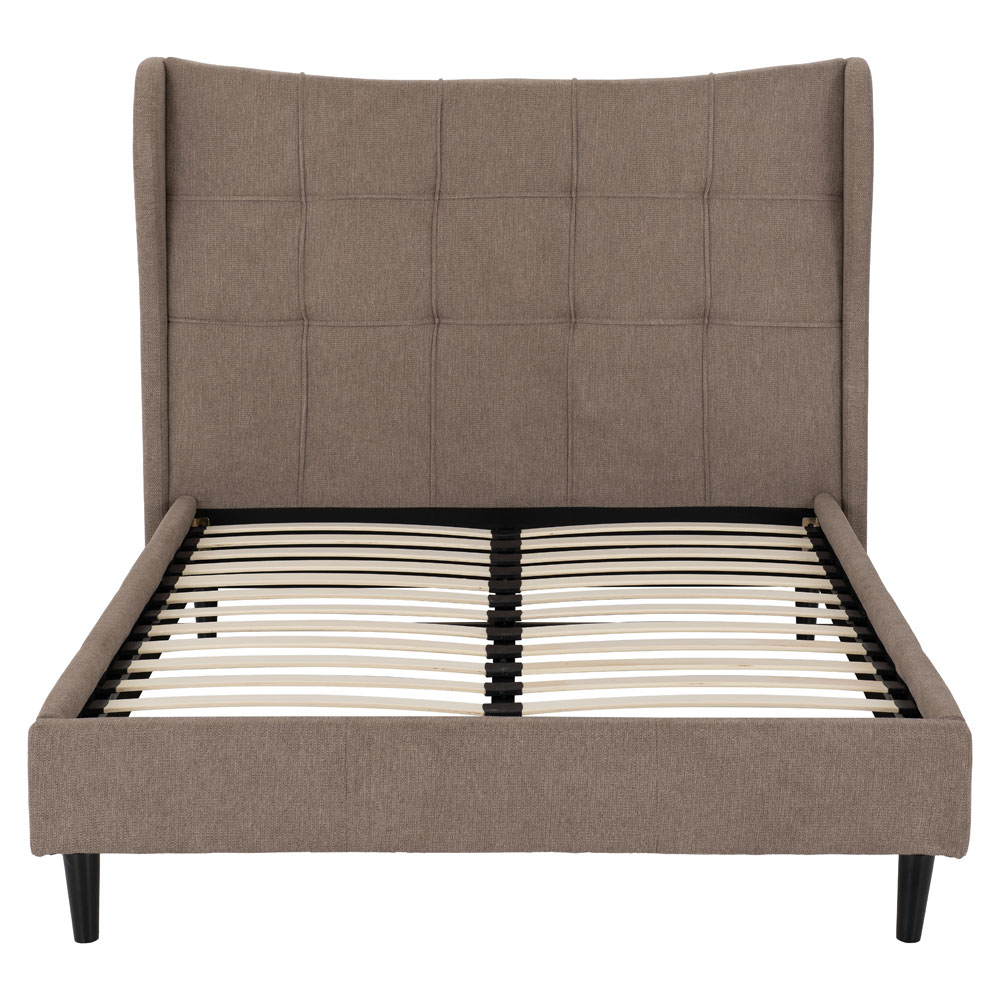 Velora Fabric Double Bed in Brown