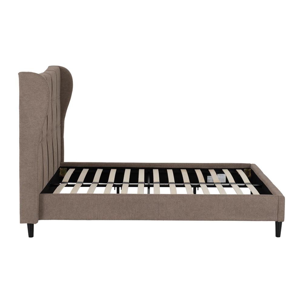 Velora Fabric Double Bed in Brown