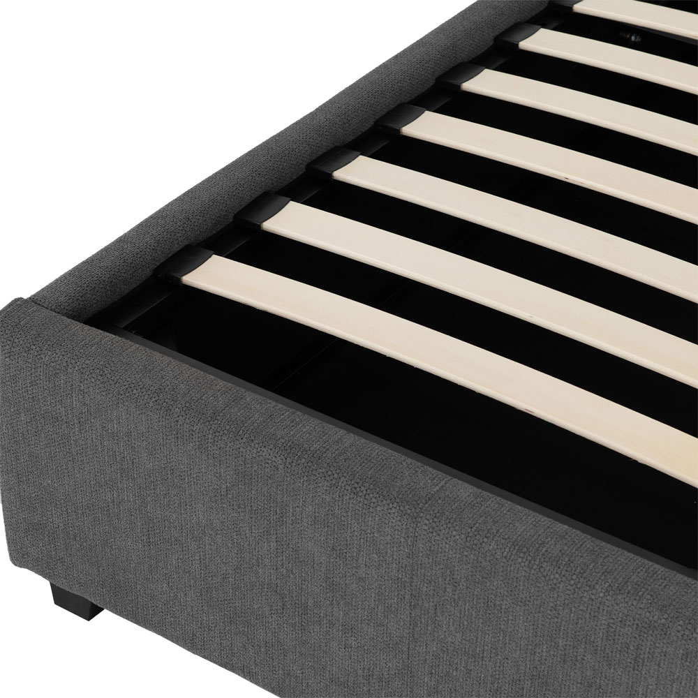 Velora Fabric Ottoman Storage Double Bed in Grey