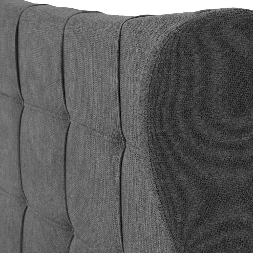 Velora Fabric Ottoman Storage Double Bed in Grey