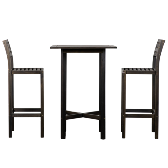 Velox Outdoor Wooden 2 Seater High Bar Set In Black_3