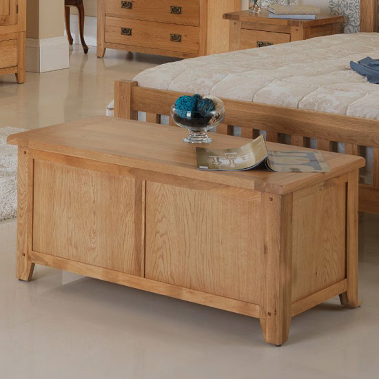 Velum wooden blanket box in chunky solid oak £399.95 gofurniture.co.uk