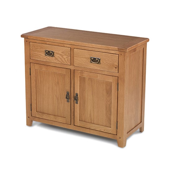 Product photograph of Velum Wooden Medium Sideboard In Chunky Solid Oak from Furniture in Fashion