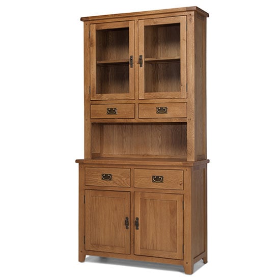 Velum Wooden Small Display Cabinet In Chunky Solid Oak_1