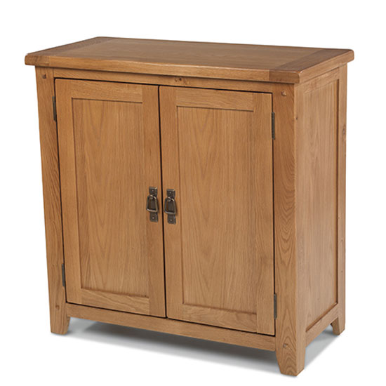 Velum Wooden Storage Cupboard In Chunky Solid Oak thumbnail