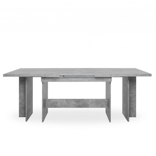 Venatici Extending Dining Table In Structured Concrete