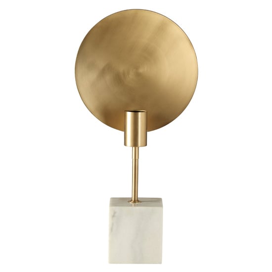 Vencro Metal Task Table Lamp With White Marble Block Base
