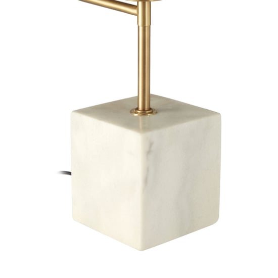 Vencro Metal Task Table Lamp With White Marble Block Base