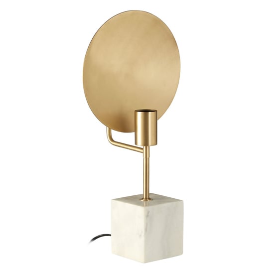 Read more about Vencro metal task table lamp with white marble block base