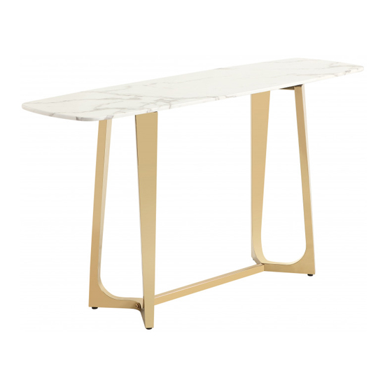 White Marble Console Table With Gold Steel Legs Furniture in
