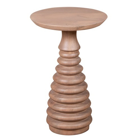 Venice Cane And Mango Wood Side Table In Natural