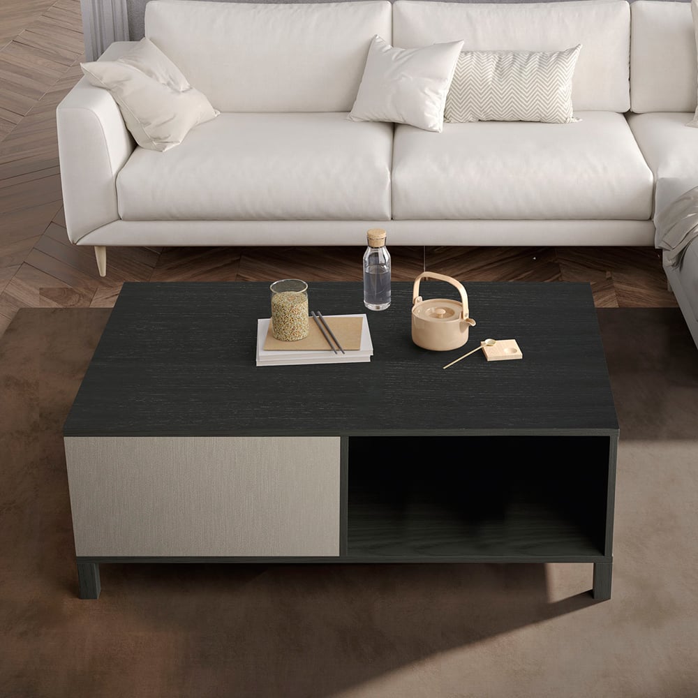 Venice Living Room Set With Coffee Table In Champagne And LED