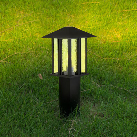 Product photograph of Venice Outdoor Post Light In Black With Water Glass from Furniture in Fashion