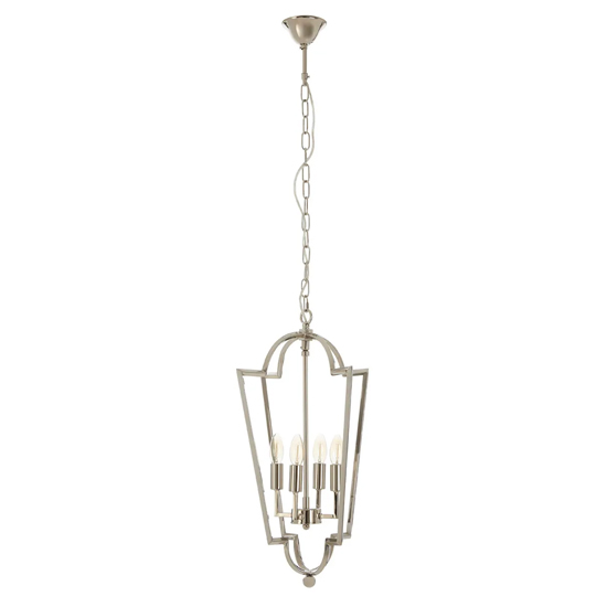 Photo of Venik tapered 4 lights chandelier ceiling light in nickel