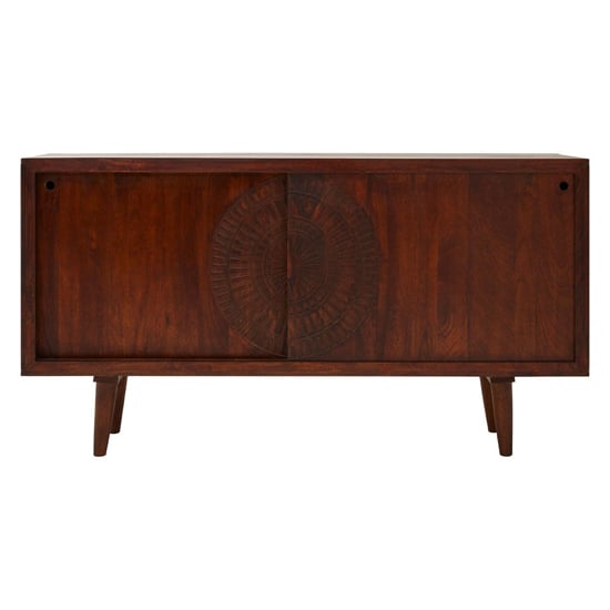 Venota Wooden Sideboard With 2 Sliding Doors In Rich Walnut