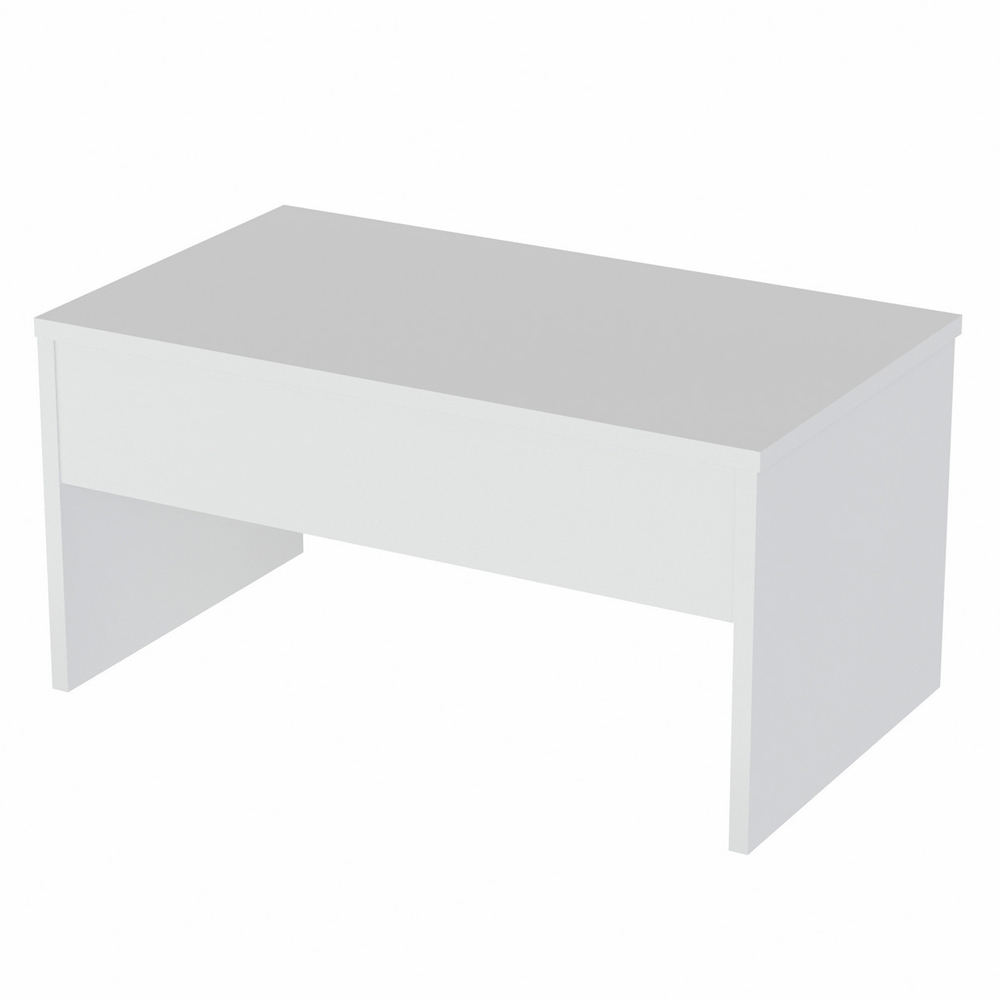 Vensaro Wooden Coffee Table With Storage In White