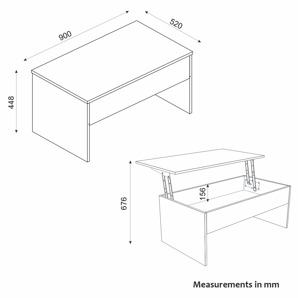 Vensaro Wooden Coffee Table With Storage In White