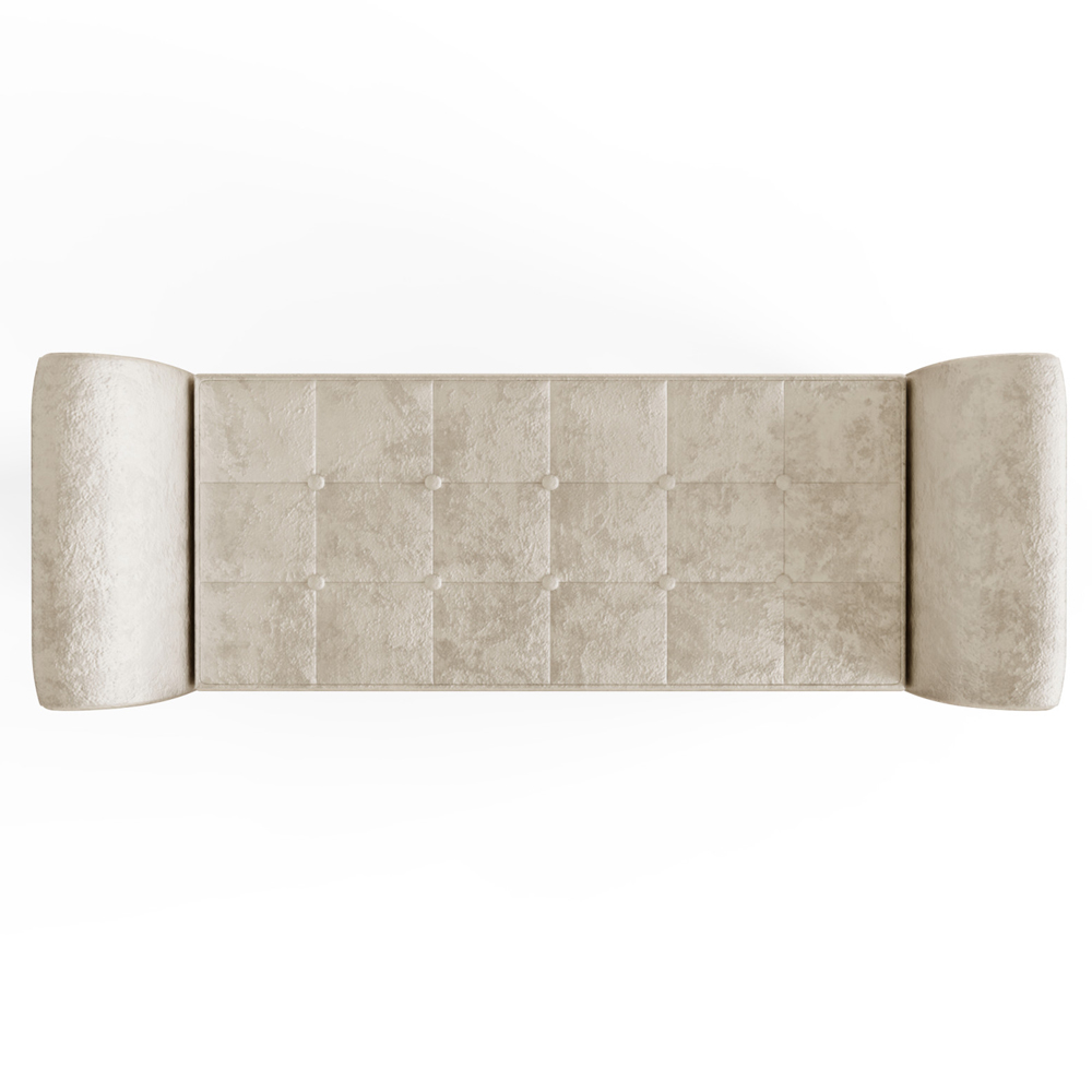 Ventnor Crushed Velvet Storage Seating Ottoman In Oyster