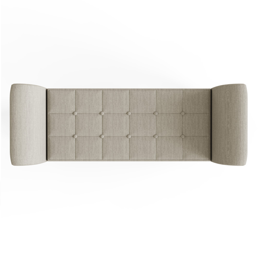 Ventnor Fabric Ottoman Storage Bench in Natural