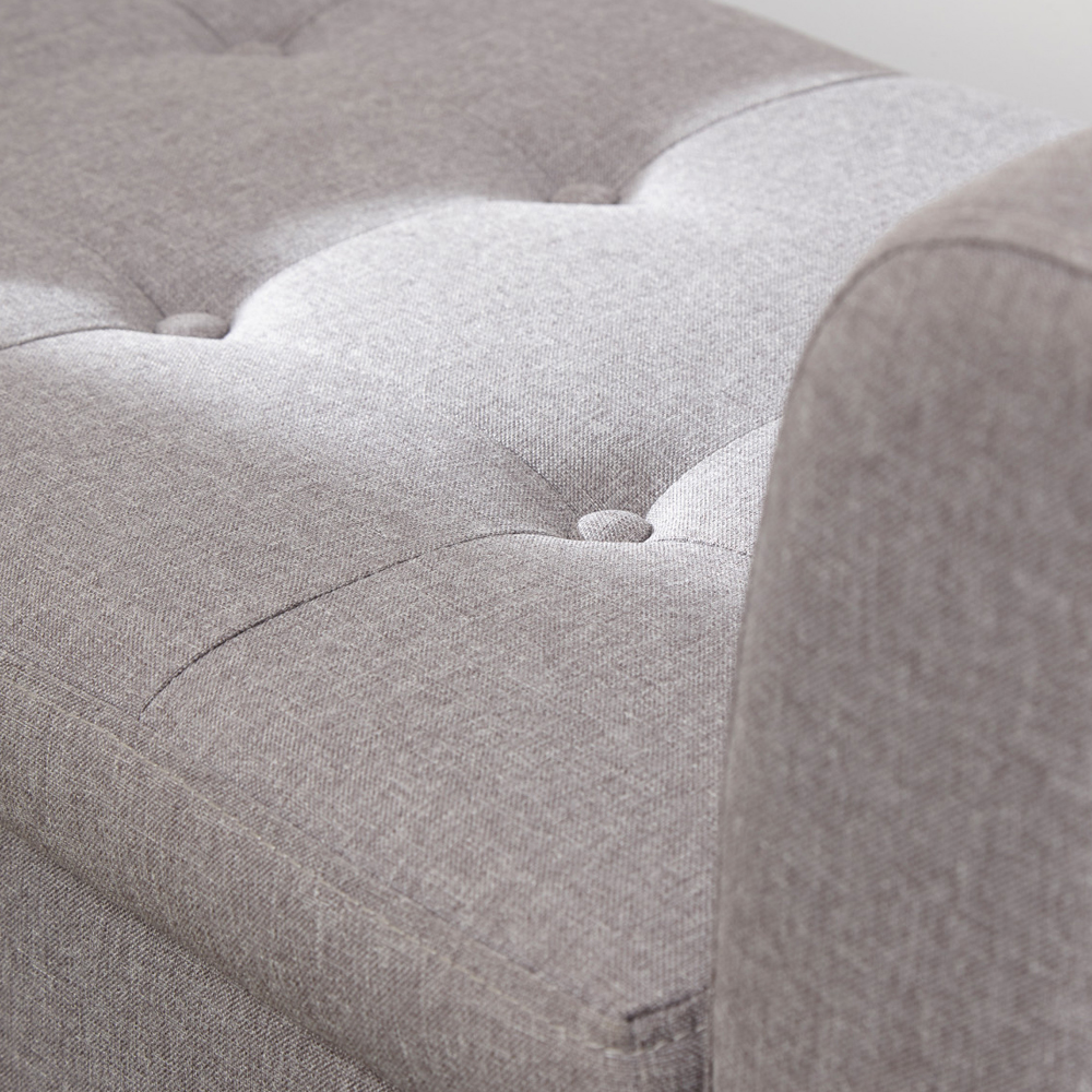 Ventnor Fabric Storage Seating Ottoman In Grey