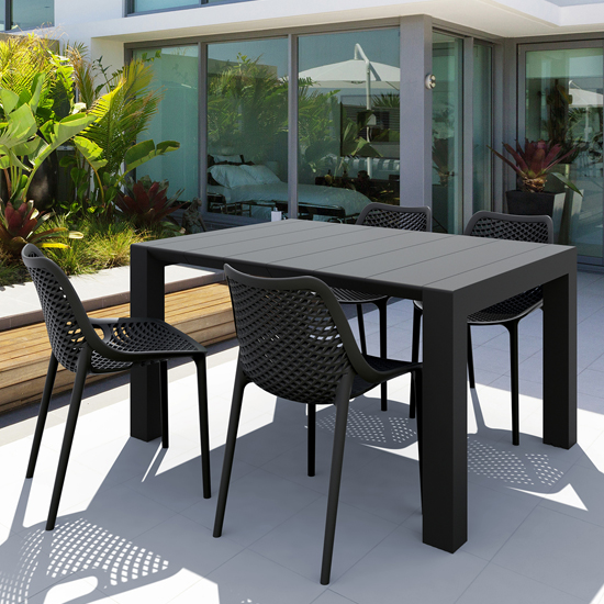Ventsor Outdoor Extending Dining Table In Black_7