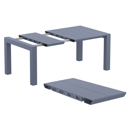Ventsor Outdoor Extending Dining Table In Dark Grey