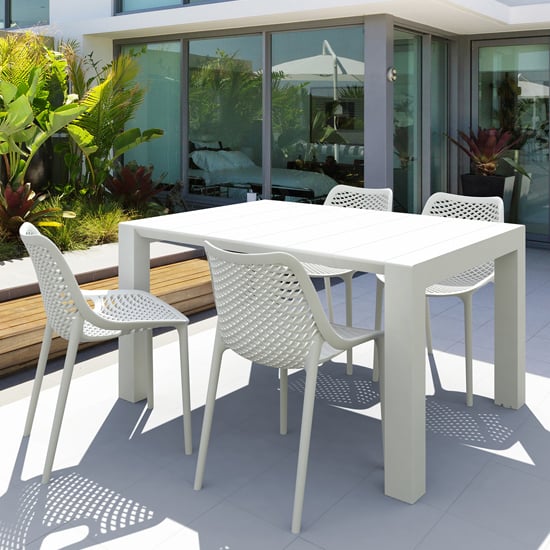 Ventsor Outdoor Extending Dining Table In White_7
