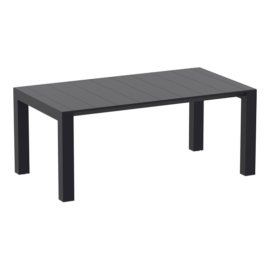 Photo of Ventsor outdoor medium extending dining table in black