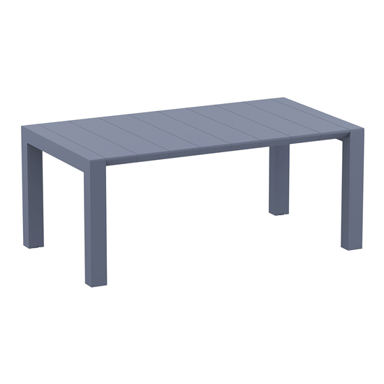 Photo of Ventsor outdoor medium extending dining table in dark grey