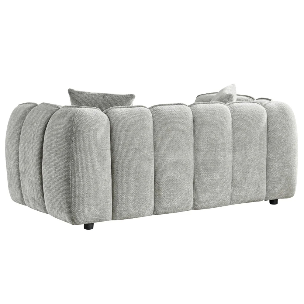 Ventura Fabric 2 Seater Sofa In Grey