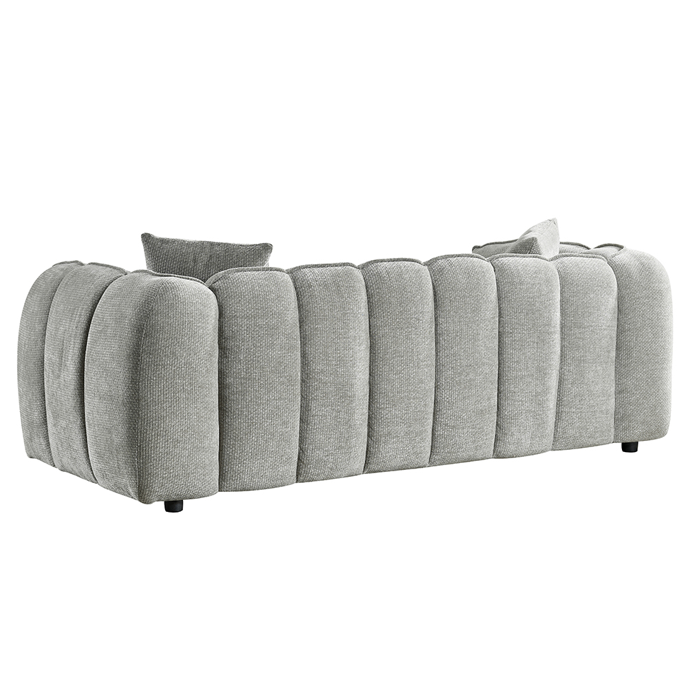 Ventura Fabric 3 Seater Sofa In Grey