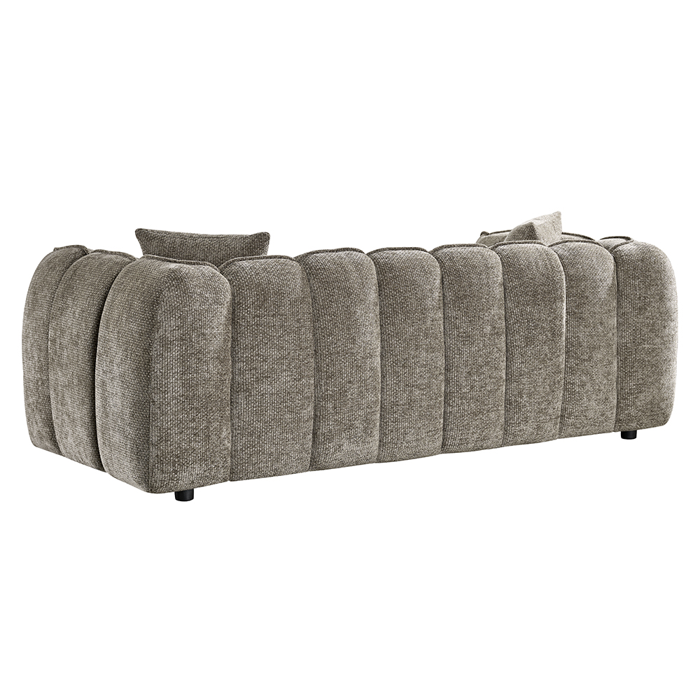 Ventura Fabric 3 Seater Sofa In Mocha